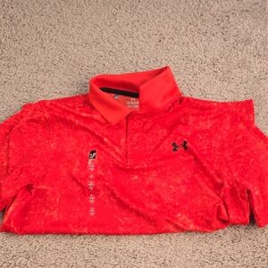 Under Armour Bright Red Collared Shirt